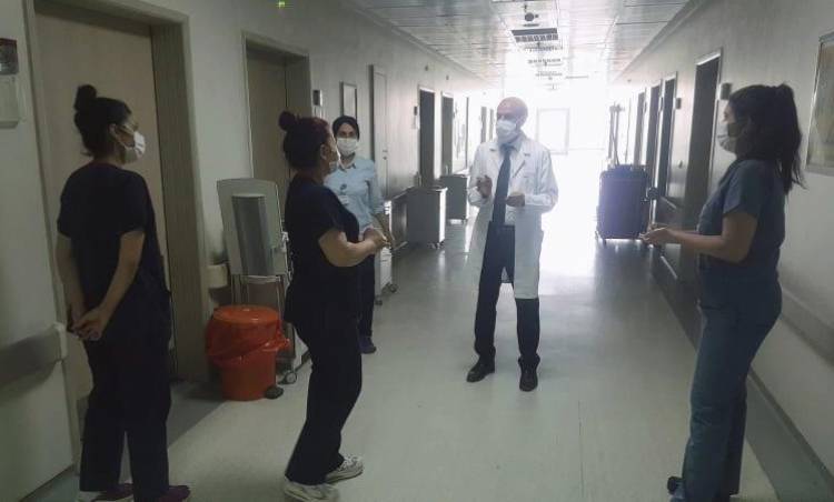 Ergani Devlet Hastanesinde korona virüs önlemleri
